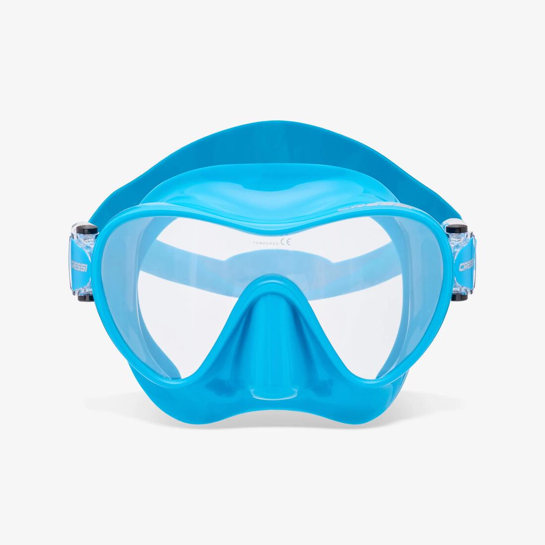 Masque Plongée CRESSI Frameless, sans cerclage avec surmoulage, F1 Turquoise