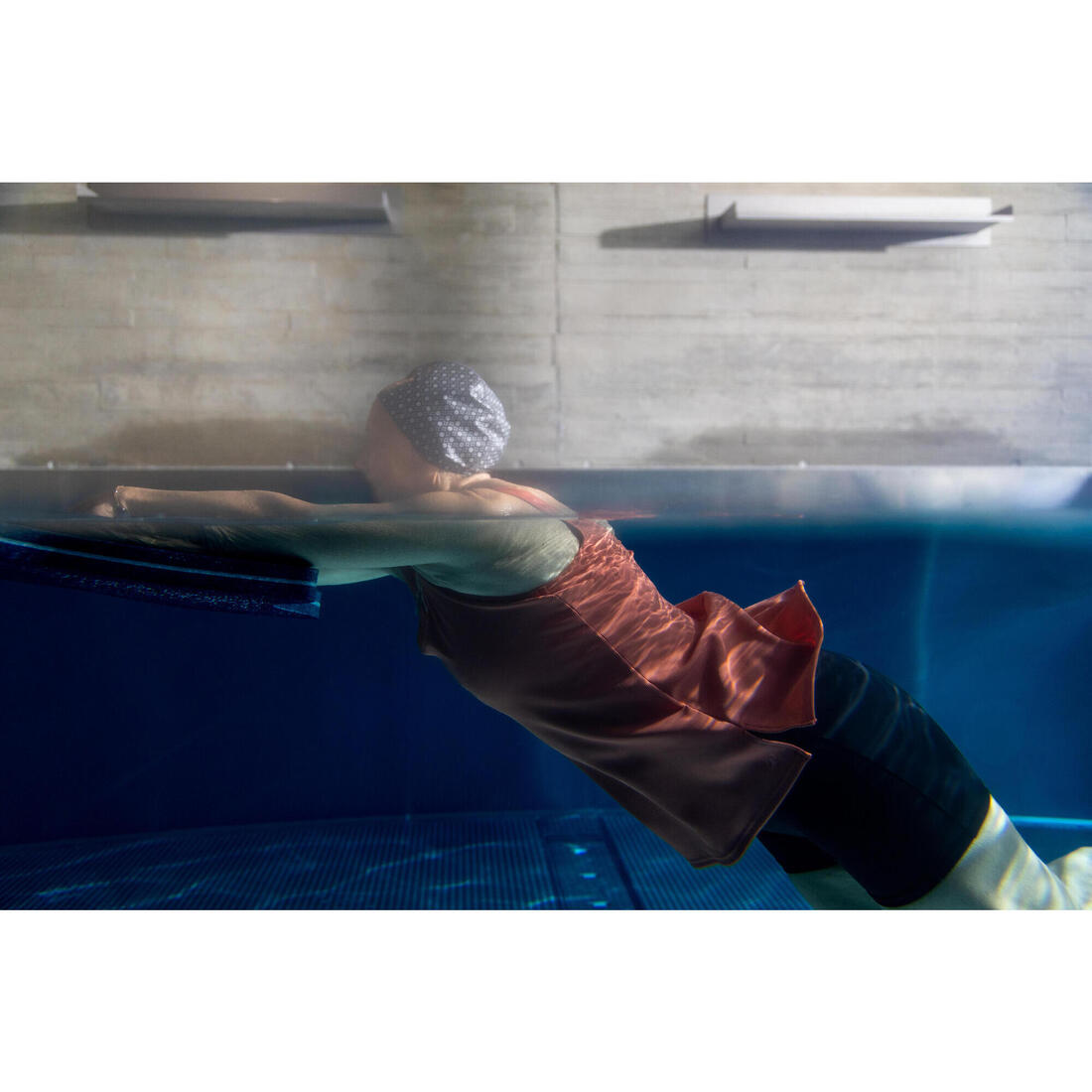 Bonnet de bain en maille enduite taille L, mini black