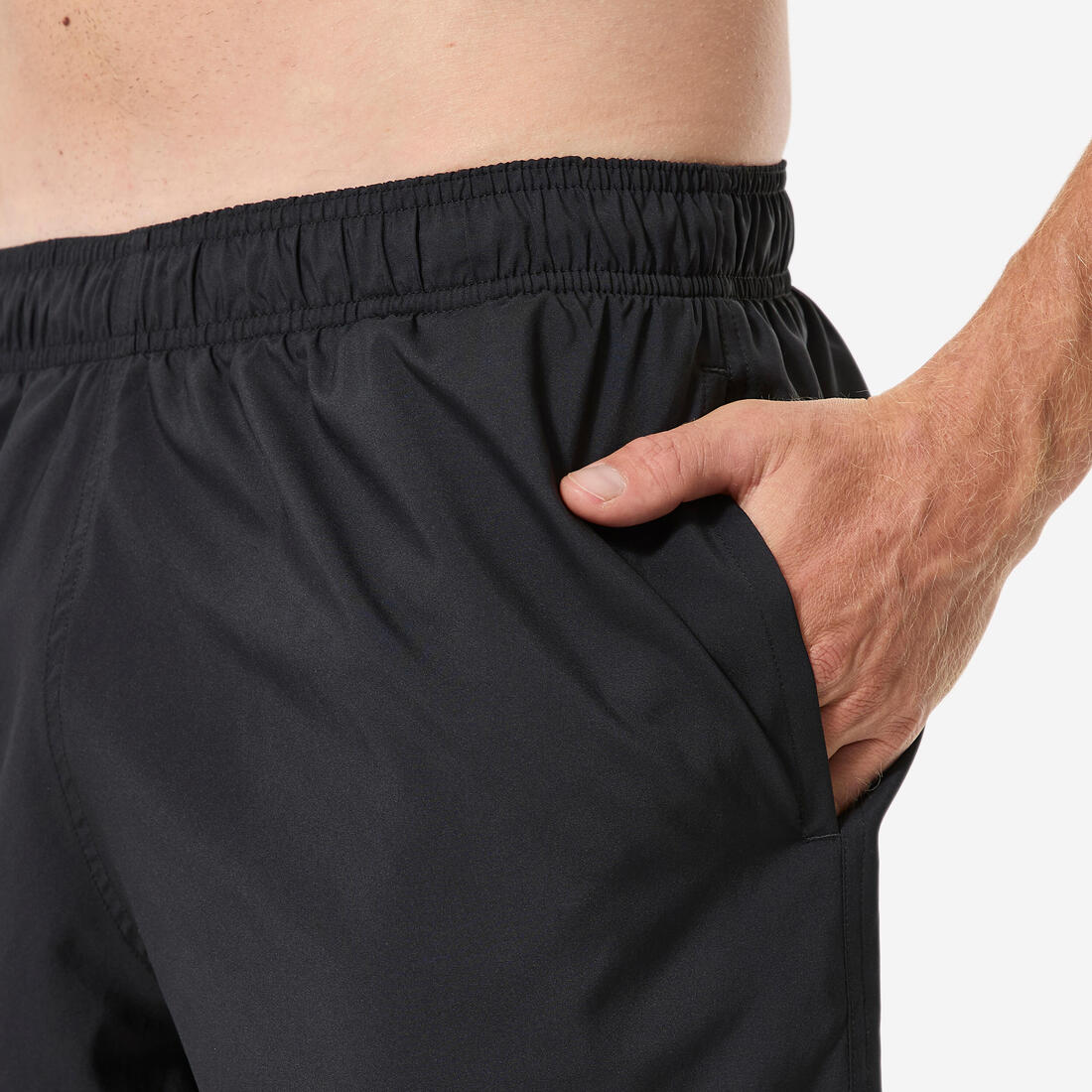 Short de bain homme, noir logo