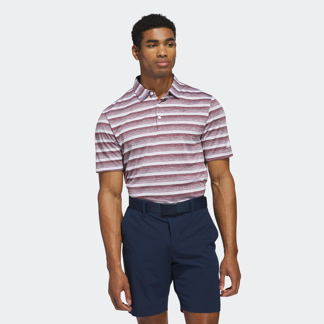 Polo golf homme, Adidas rayures blanc et bordeaux – Default