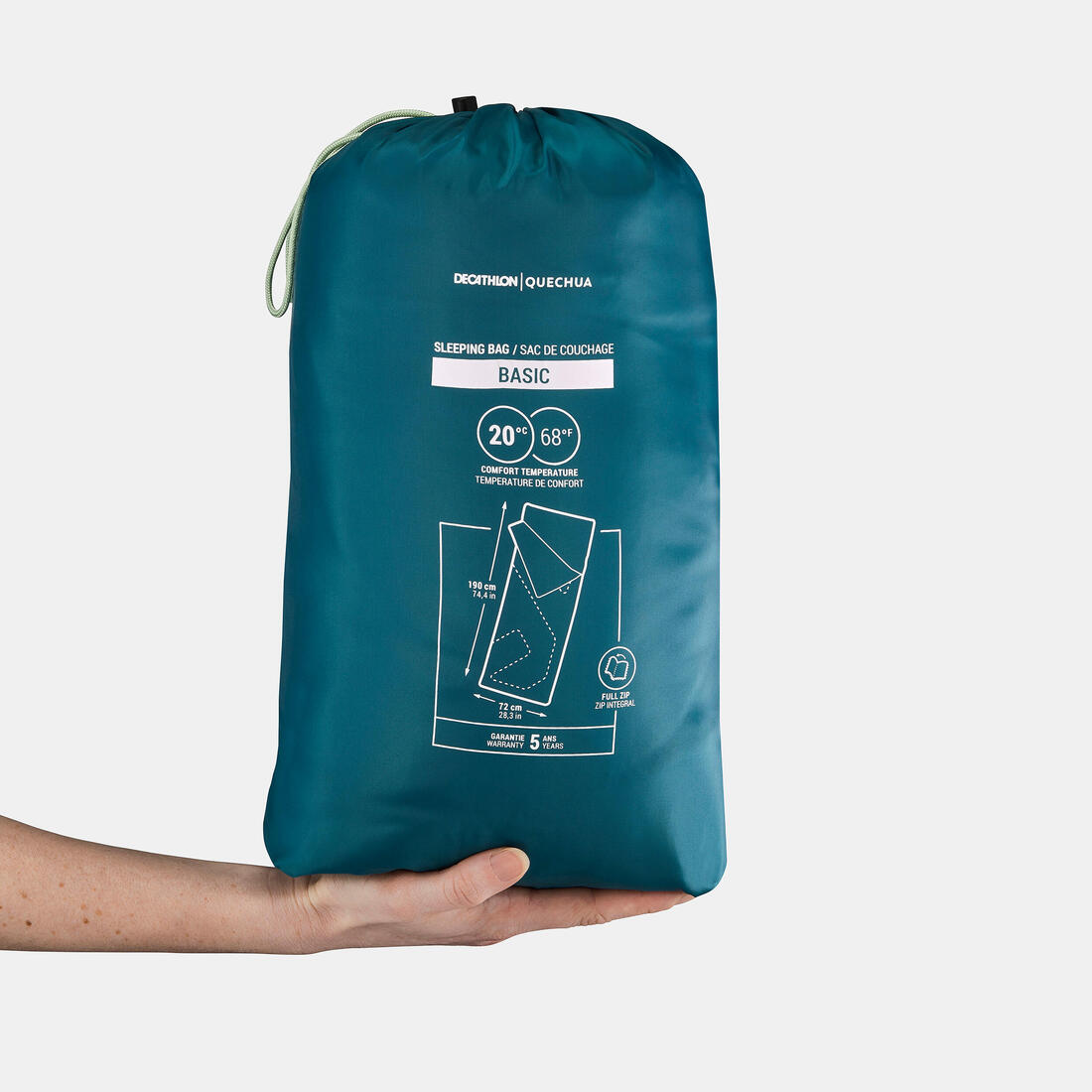 Sac de couchage de camping 20°C, Basic