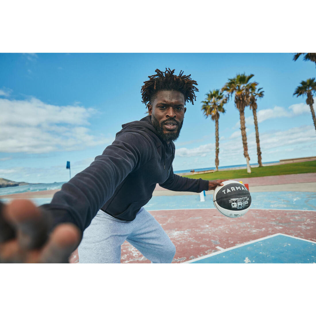 Ballon de basket adulte bt500 grip taille 7