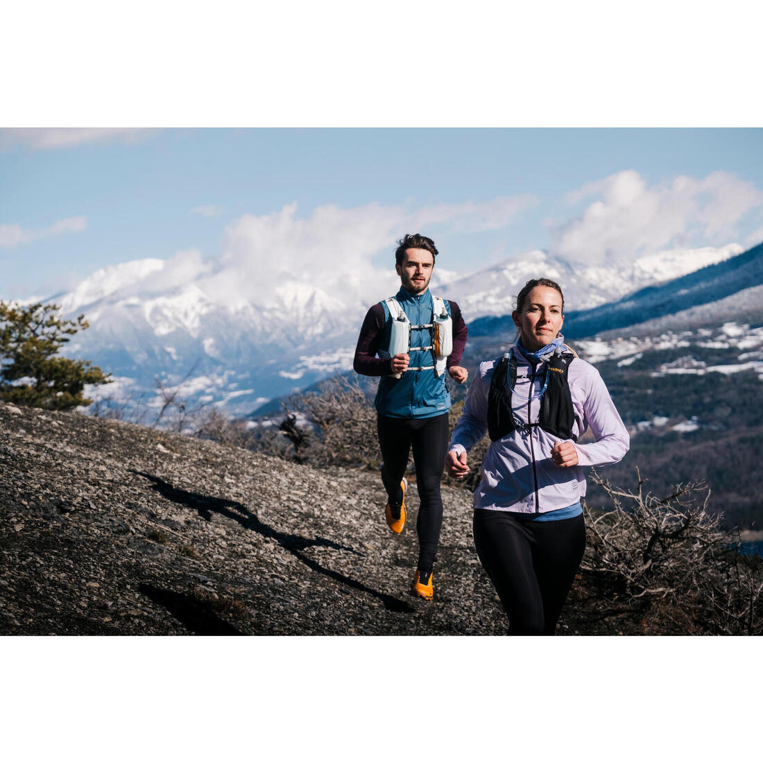 Legging de trail running avec portage Femme - KIPRUN Run 900 Carrying Noir