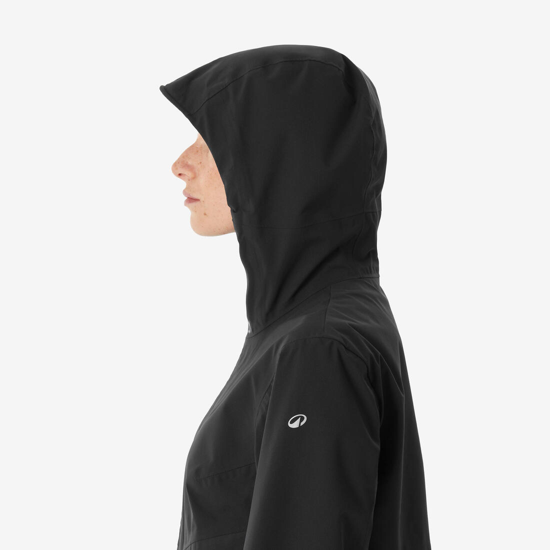 Veste de randonnée imperméable légère longue femme, MH100