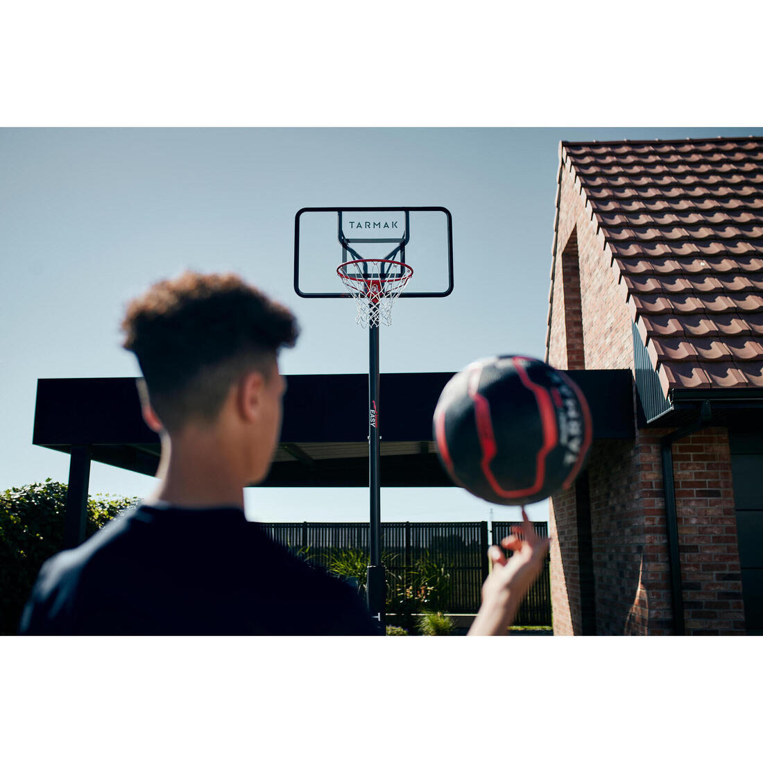 Panier de basket sur pied réglable de 2,20m à 3,05m - B100 Easy Polycarbonate