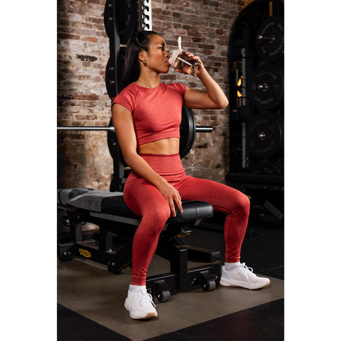 Crop top seamless de musculation femme