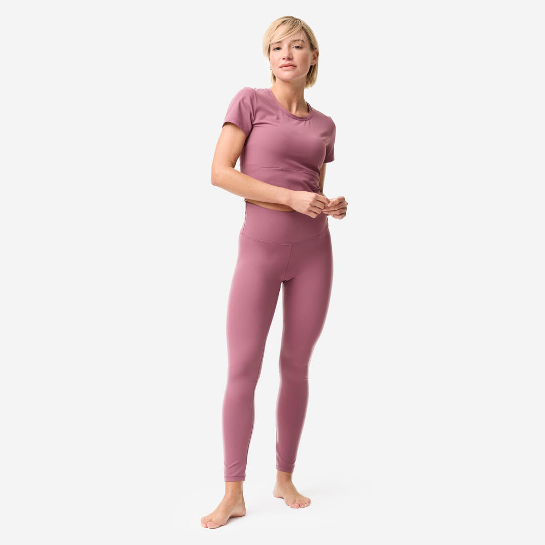 T-shirt de yoga et Pilates extensible et doux femme, Breathe