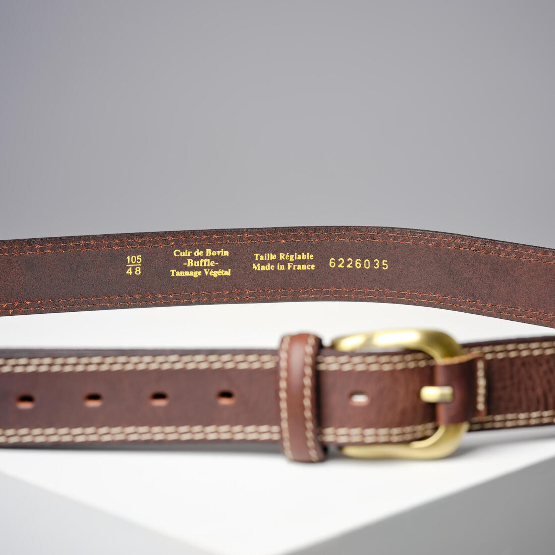 Ceinture chasse cuir marron