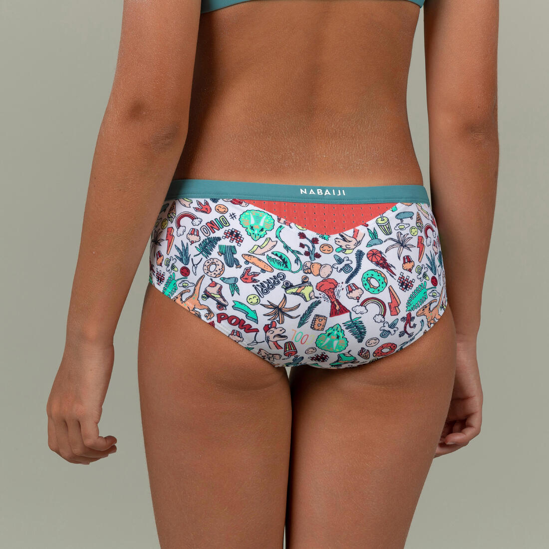 Bas de maillot de bain de natation fille Kamyleon Dino
