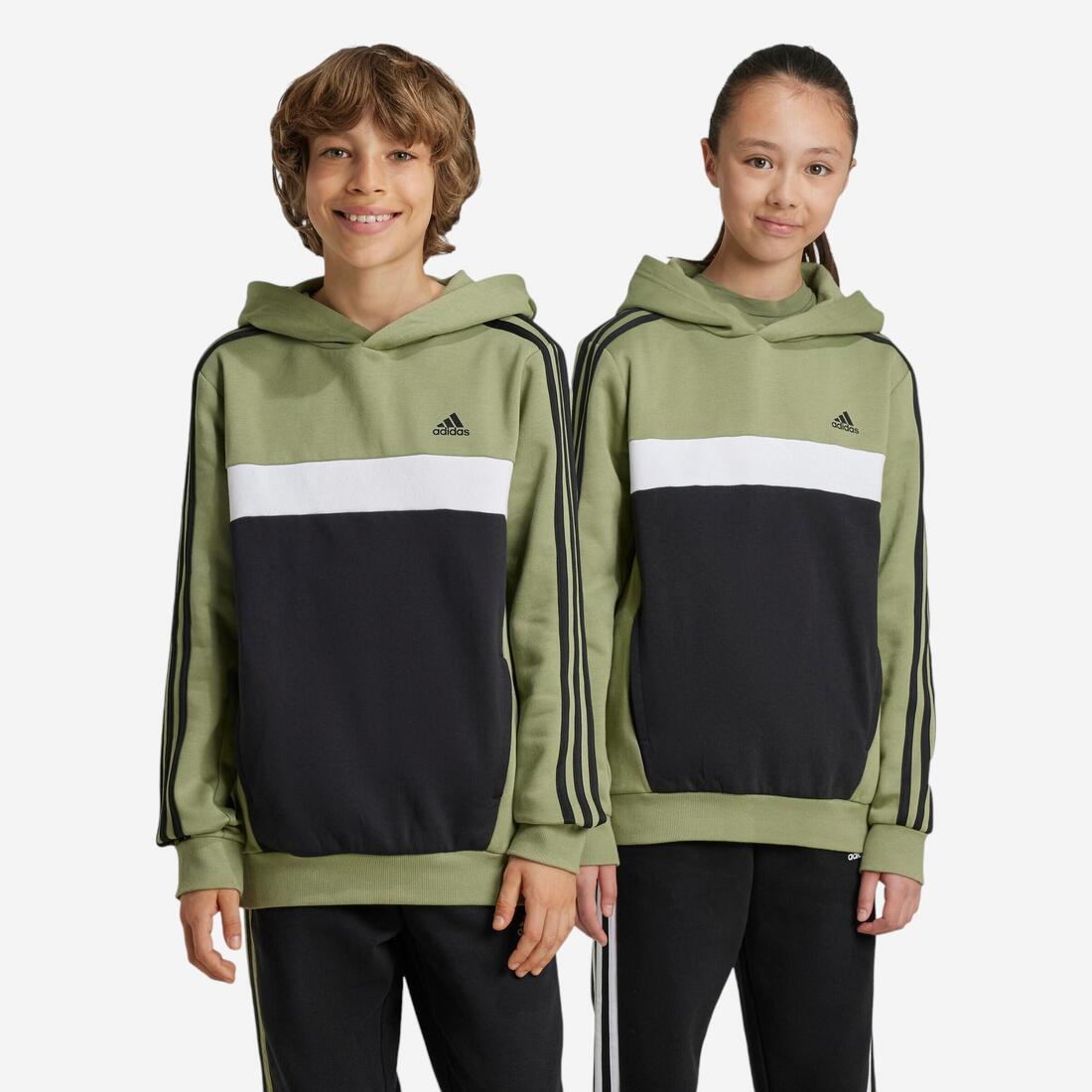Sweat à capuche Adidas enfant - Vert et noir