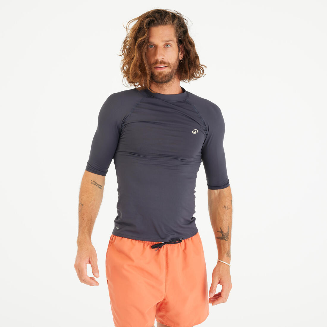 Tee shirt anti uv surf top 100 manches courtes homme