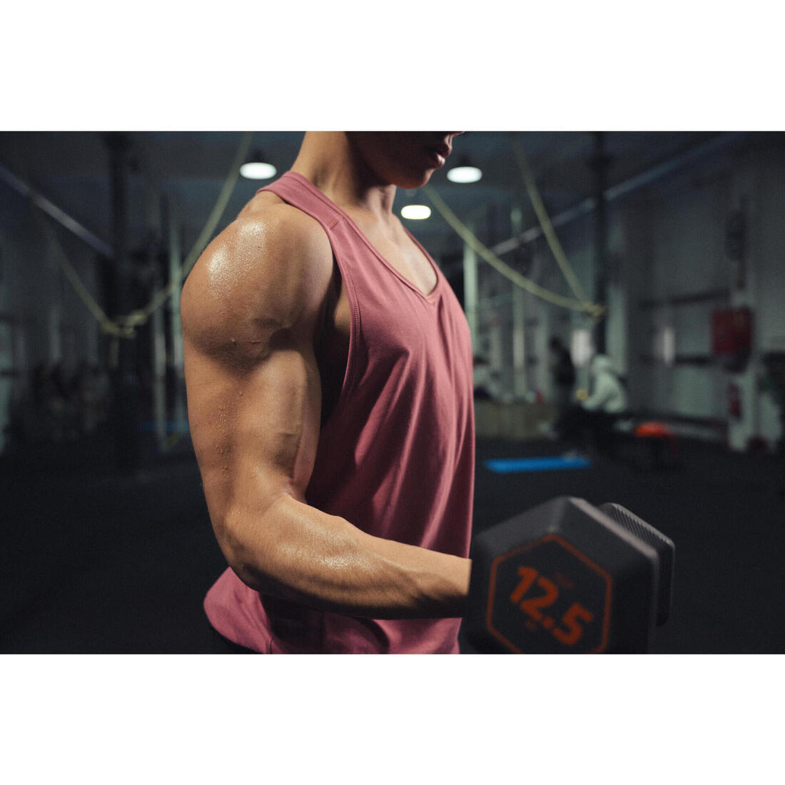 Haltère de cross training et musculation 10 kg - dumbbell hexagonale noire