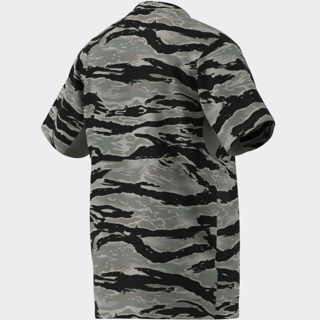 T-shirt de fitness pour homme, imprimé camouflage, vert