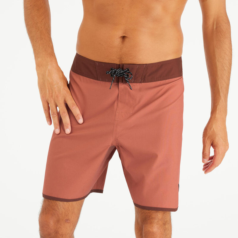 Boardshort surf short de bain surf mi-long 18" homme, 500 Marin