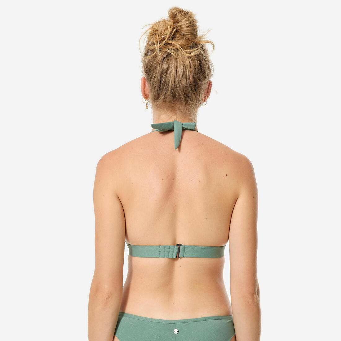 Haut de maillot de bain surf foulard à paillettes femme, Cora