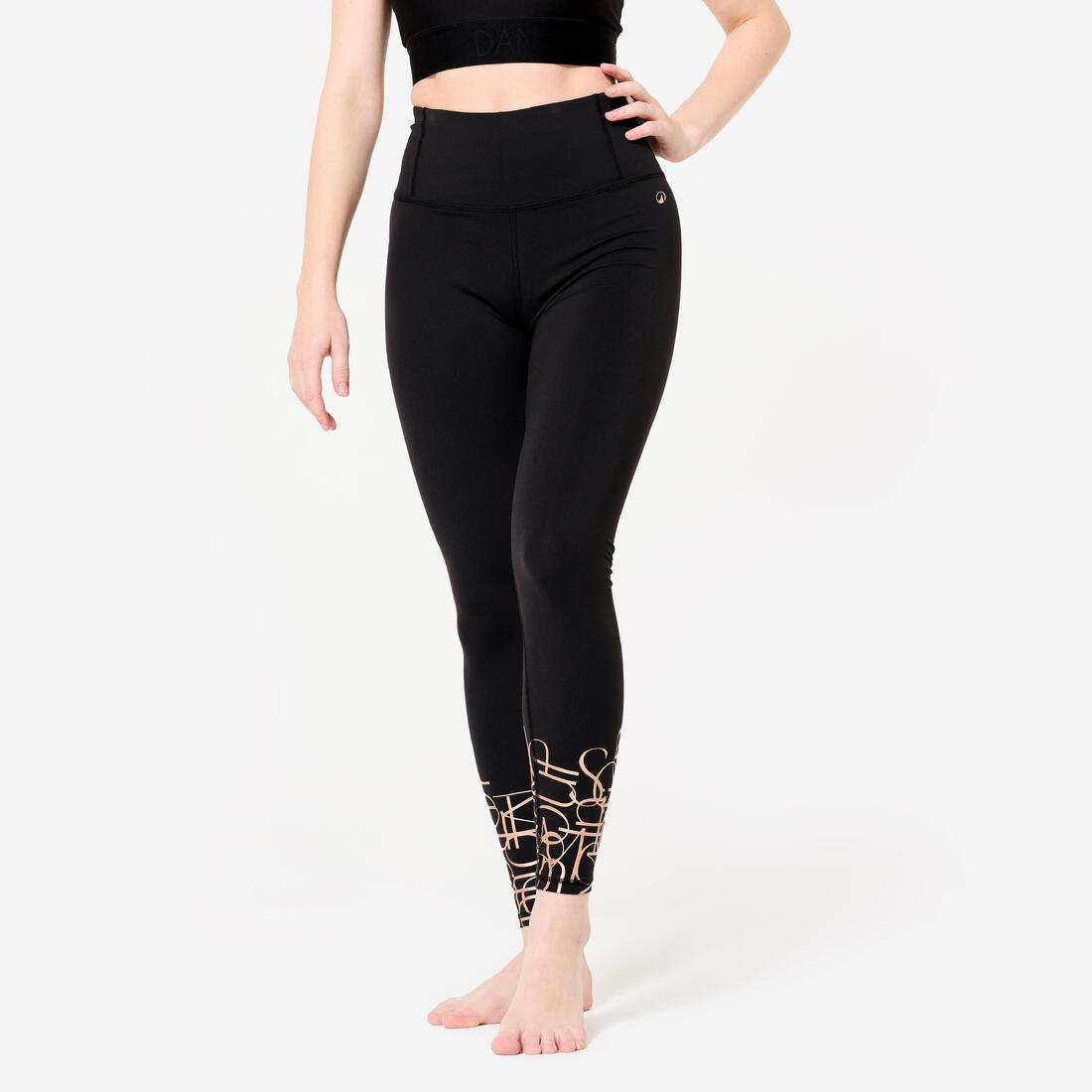 Legging danse moderne taille haute ceinture plate femme