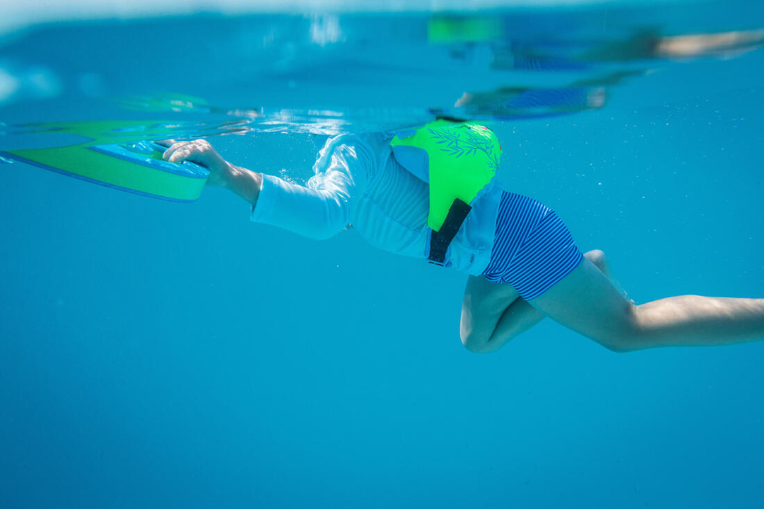 Brassards-ceinture piscine évolutif TISWIM enfant bleu "DRAGON"