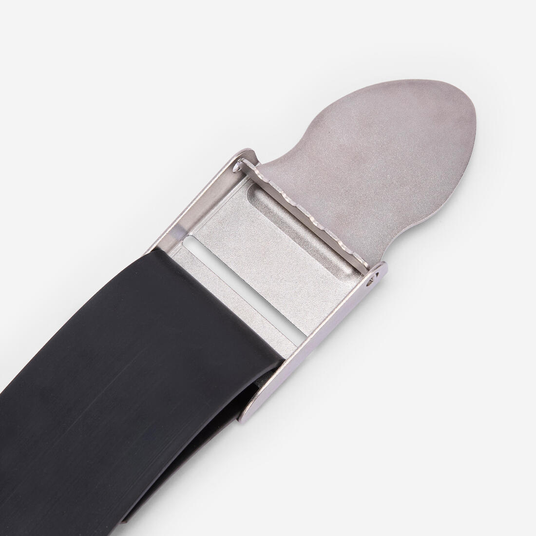 Ceinture de plongée caoutchouc avec boucle américaine US inox, noir