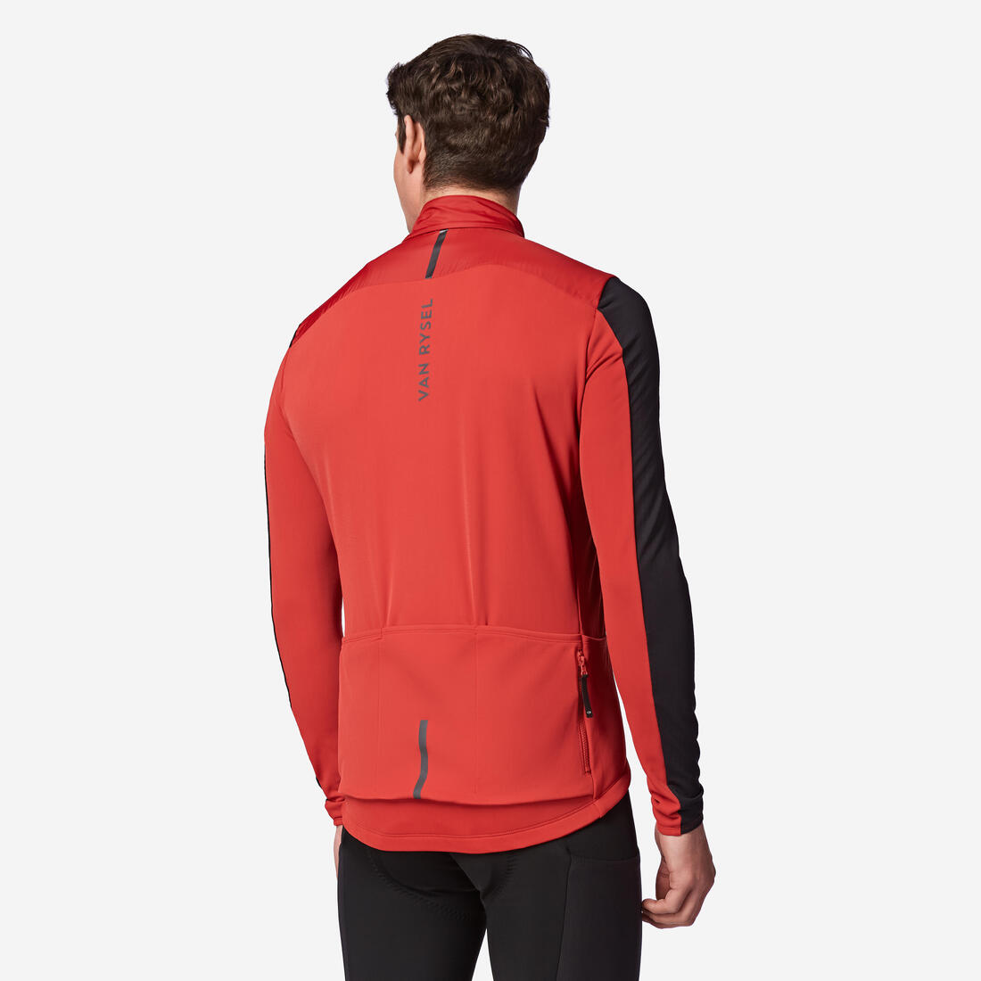 Maillot de vélo de route manches longues mi-saison homme, noir EDR