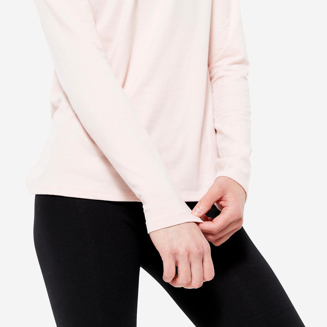 Tee-shirt en coton manches longues femme