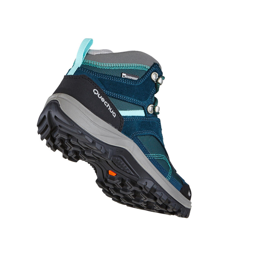Chaussures imperméables de randonnée montagne - MH100 Mid Turquoise - Femme