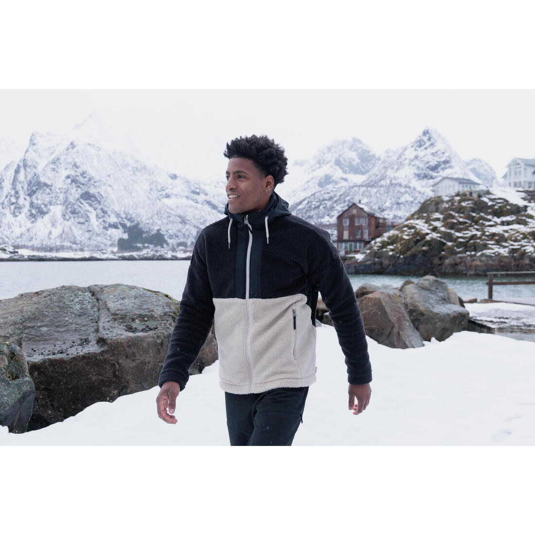 Veste polaire sherpa de randonnée chaude homme, SH900