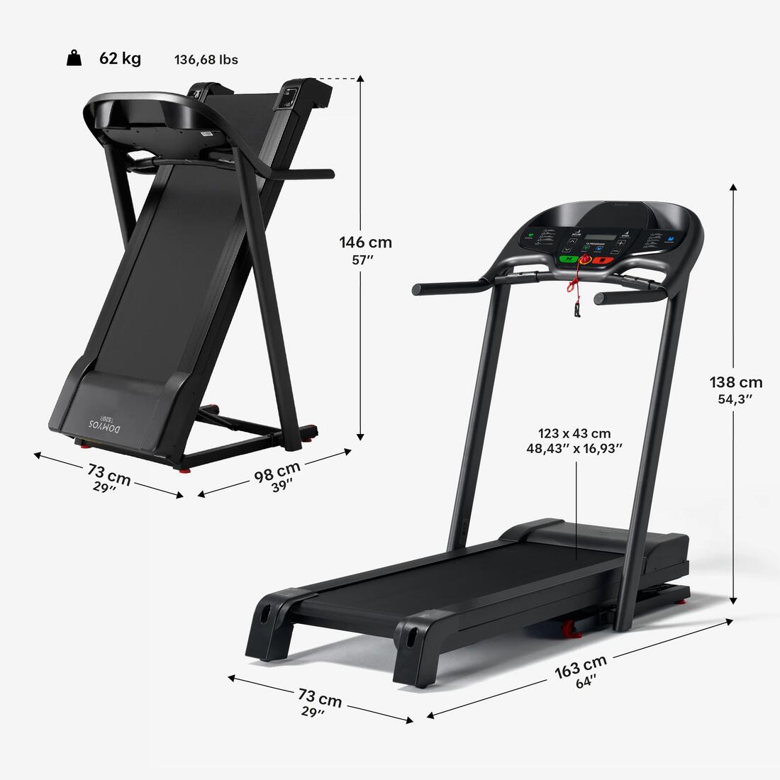 Tapis de course 13km/h, T520B