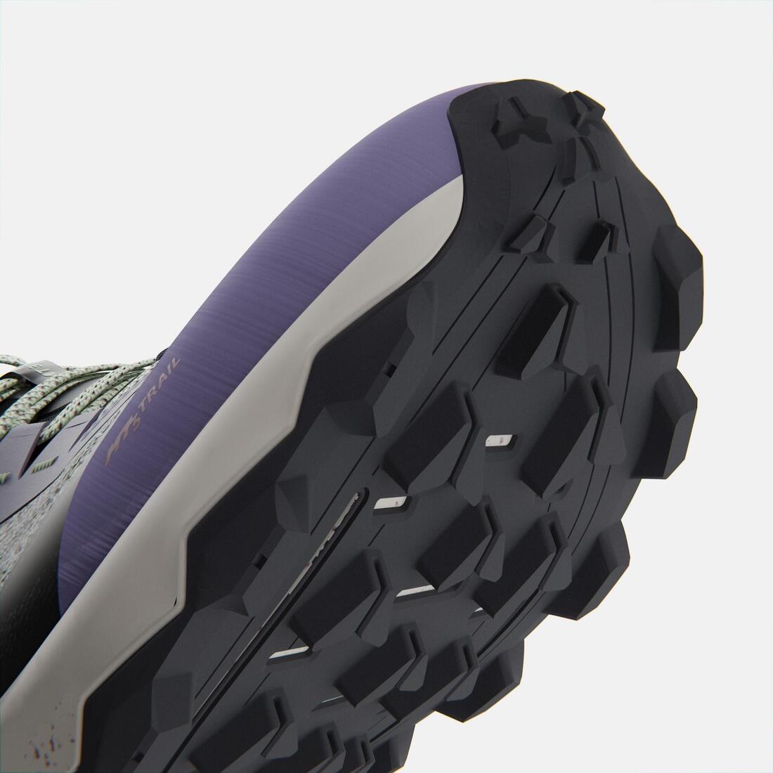 Chaussures de running trail femme, Kiprun mt3, noir fumé