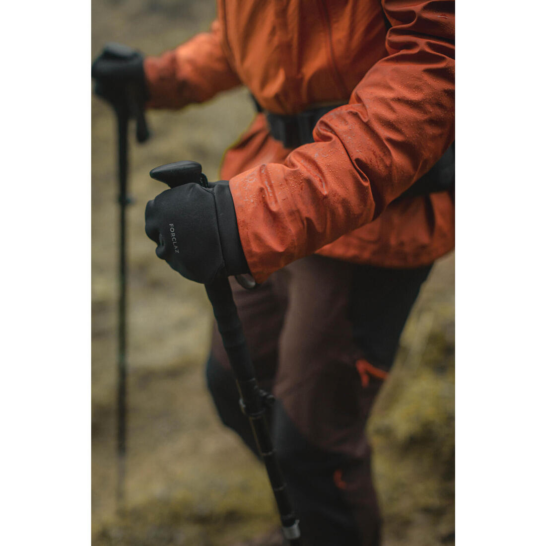 Moufles-mitaines chaudes et coupe-vent de trekking adulte, MT900 noir
