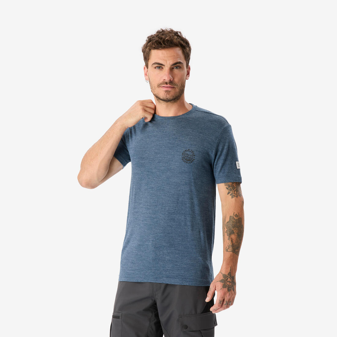 T-shirt manches courtes de trek en laine mérinos homme, Merino Fresh