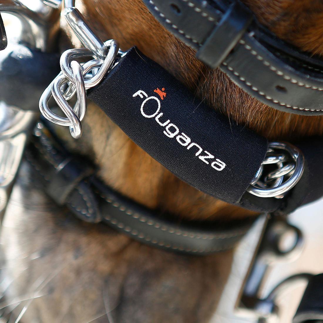 Protège-gourmette équitation cheval en néoprène noir