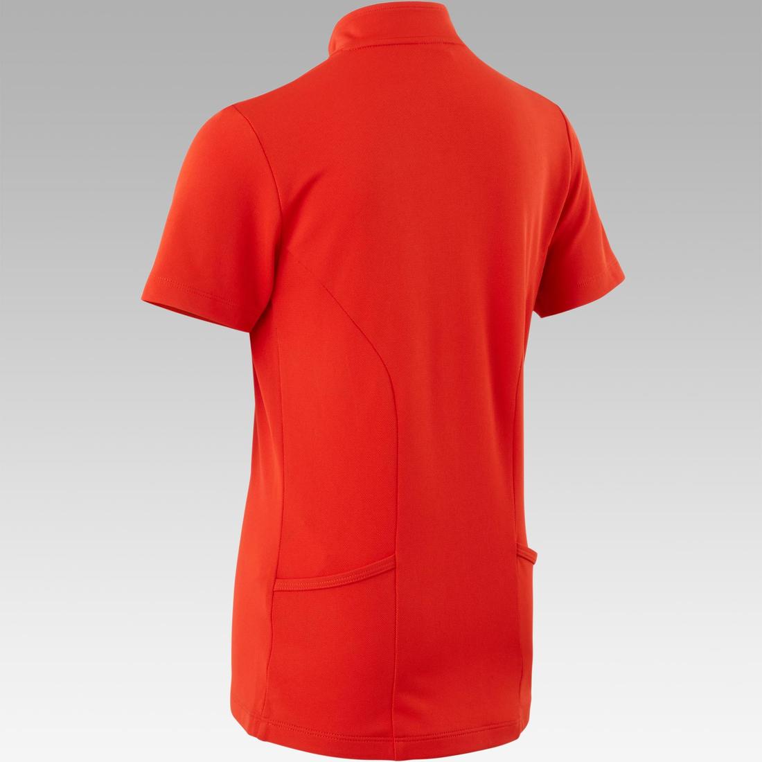 Maillot manches courtes vélo enfant 100 rouge