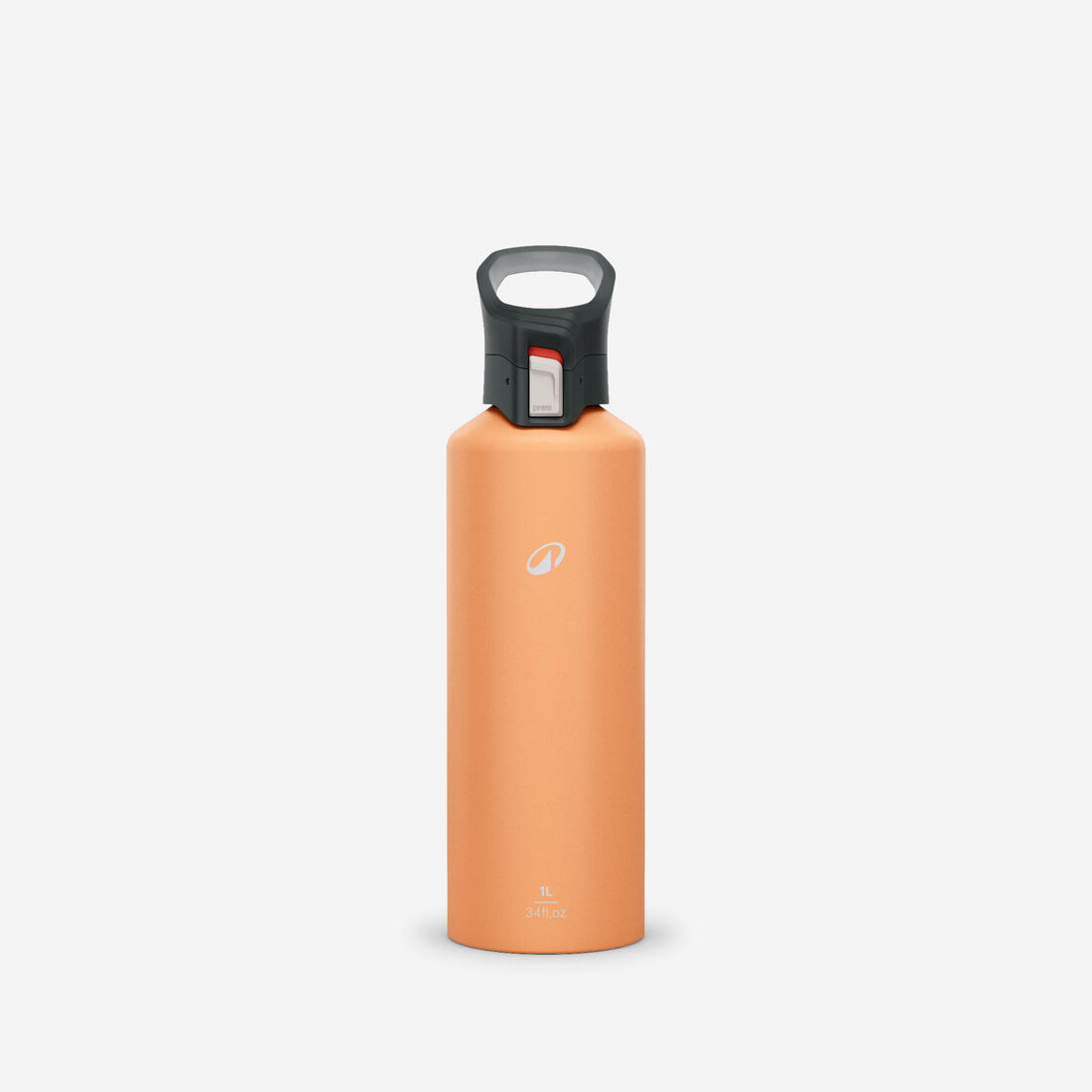 Gourde 500 alu 1L avec bouchon ouverture rapide pour la randonnée – orange abricot