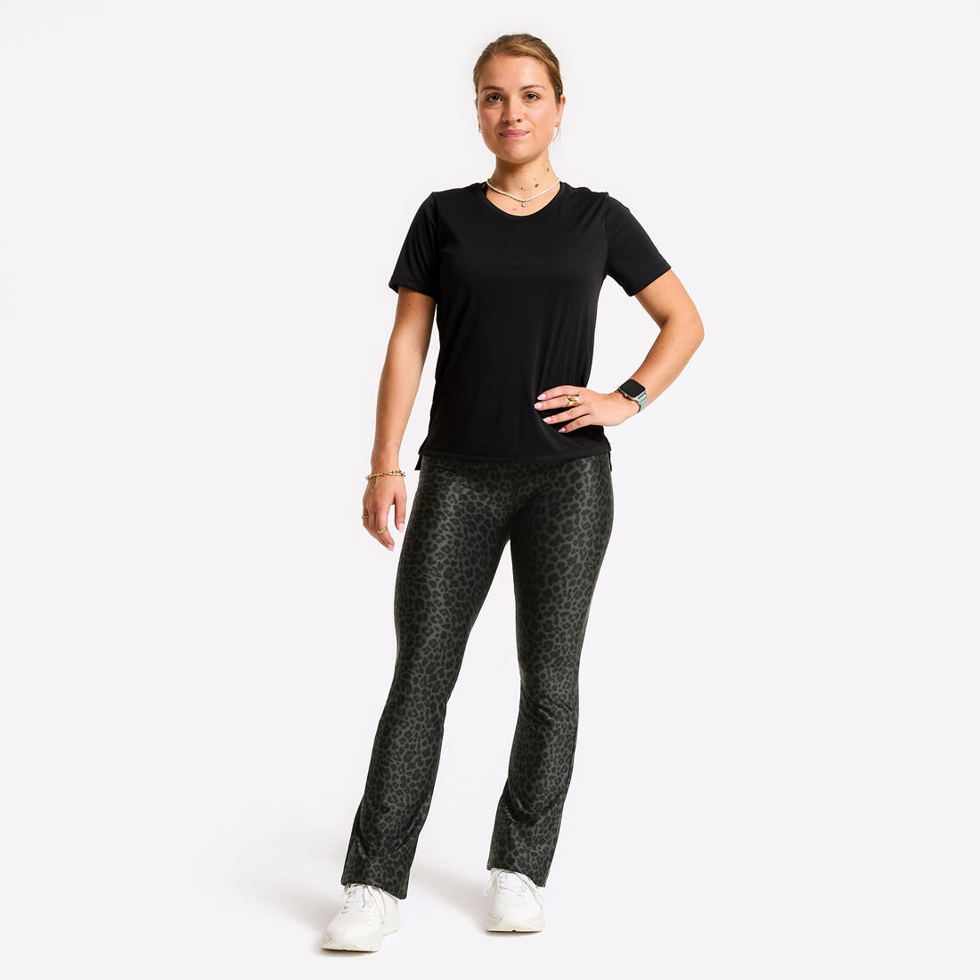 Legging de sport droit et respirant femme, imprimé