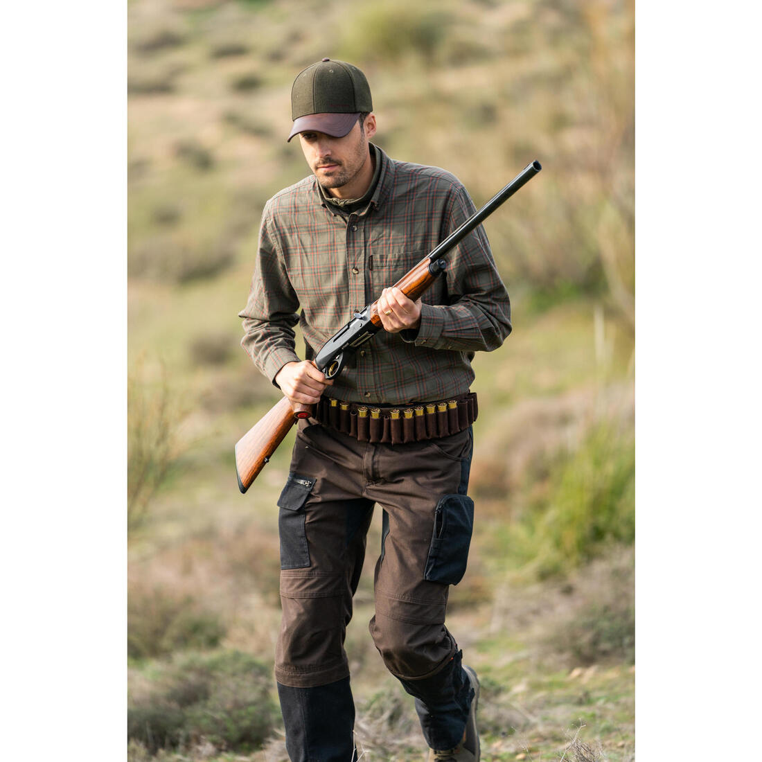 Casquette Chasse Chaude 520 Vert et Marron