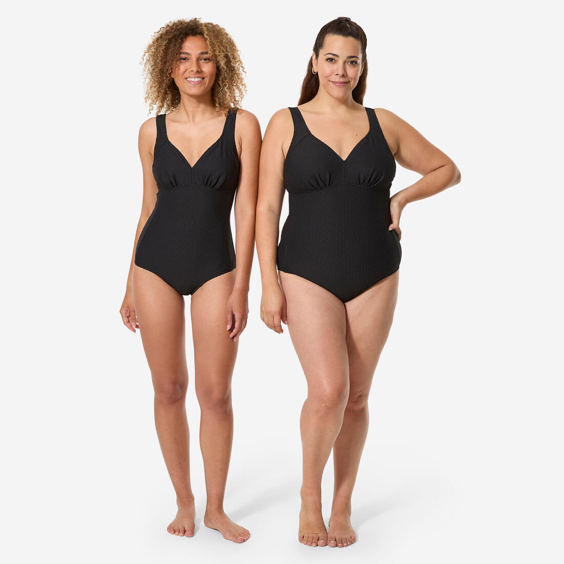 Maillot de bain 1 pièce gaufré natation femme, Rosy