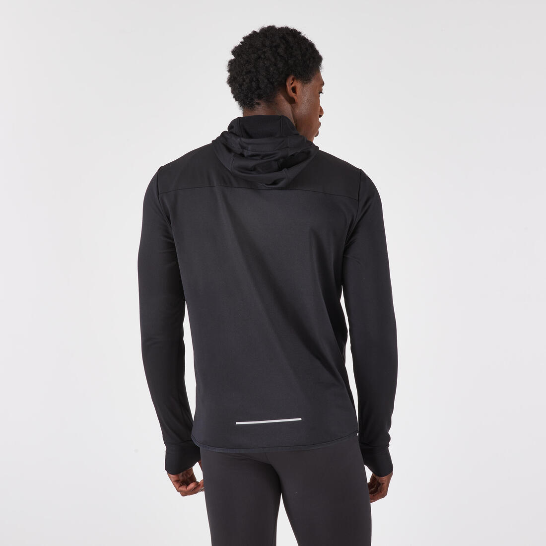 Veste chaude de running Homme, KIPRUN Run 100 warm noire