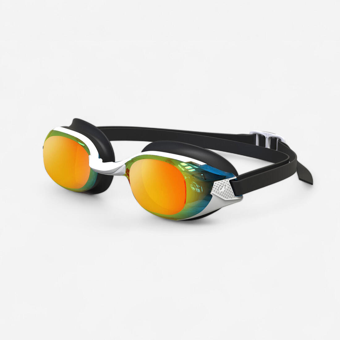 Lunettes de natation Taille Unique - Bfit blanches verres miroirs