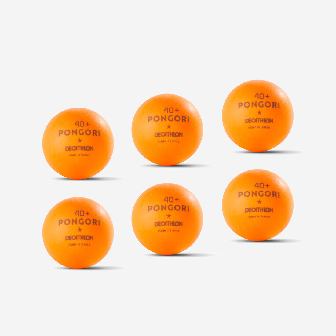 Balles de tennis de table ttb 100 1* 40+ x6 orange (fabriquée en france)