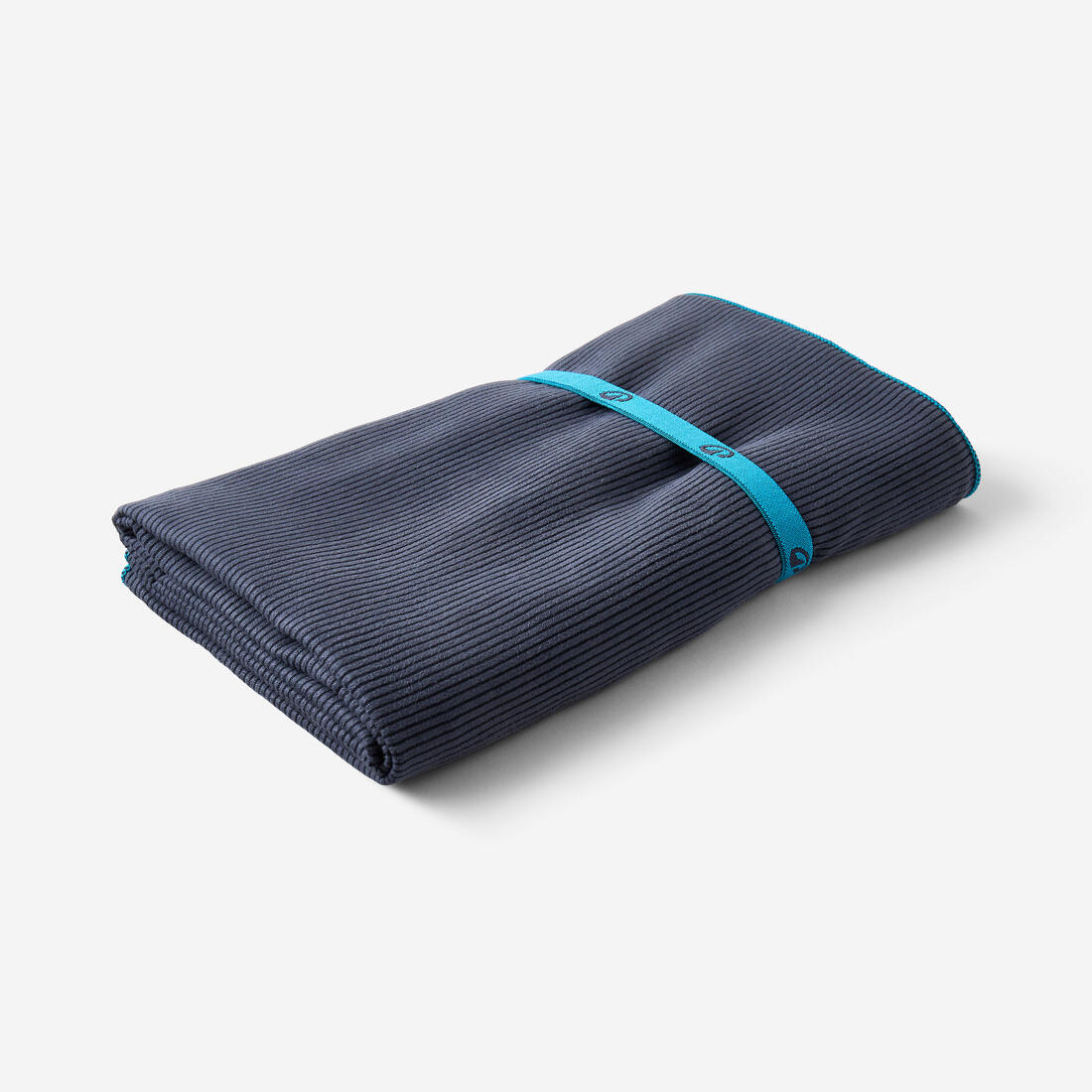 Serviette de bain microfibre côtelée taille XL 110 x 175 cm, bleu foncé