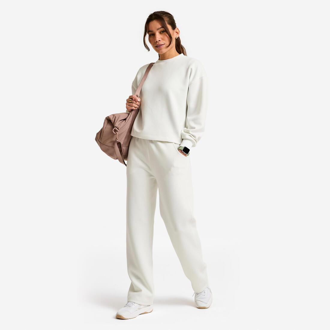 Sweat-shirt blanc, femme