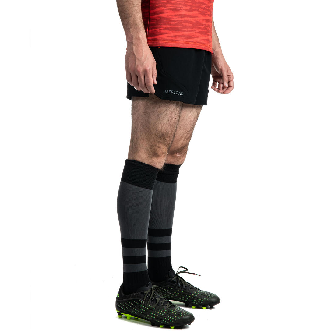 Short de rugby R500 homme noir
