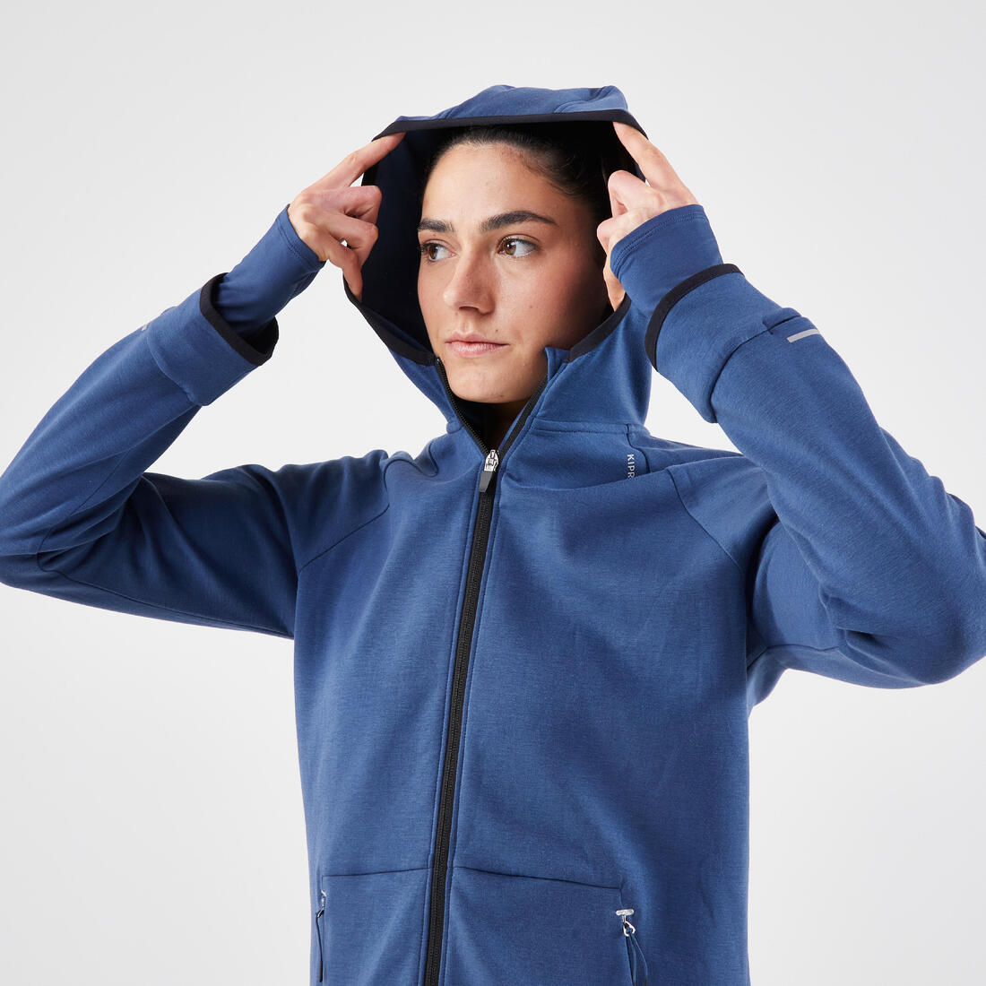 Veste chaude de running Femme, KIPRUN Run 500 Warm
