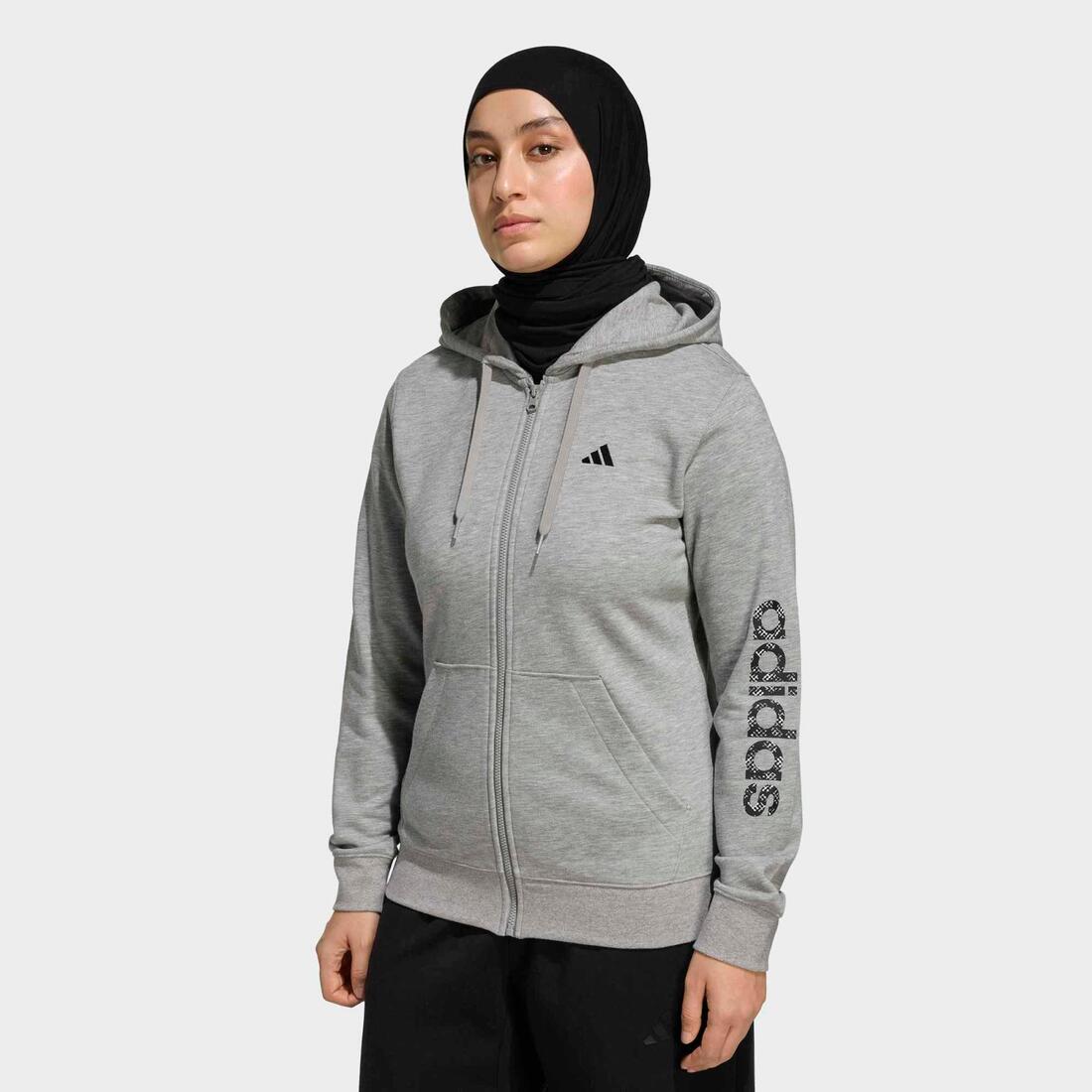 Sweat à capuche zippé de fitness femme