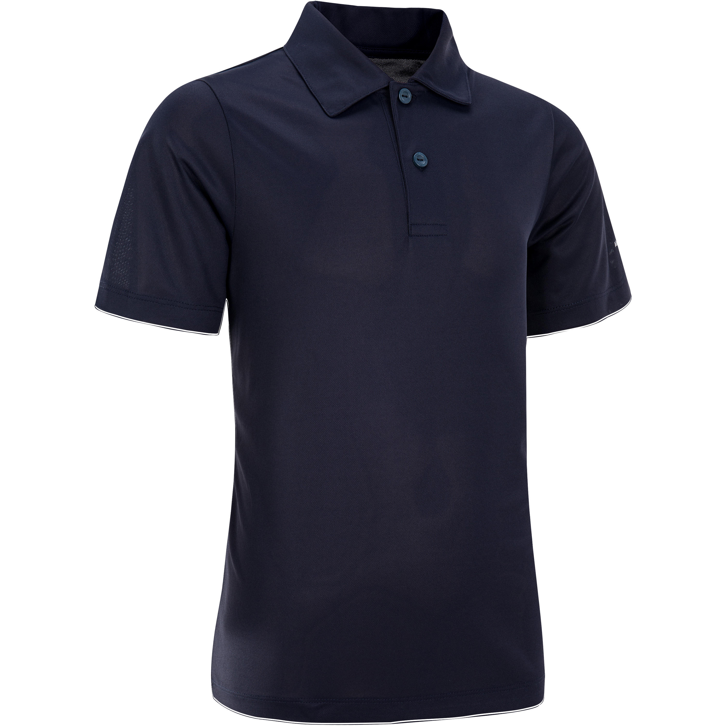 Polo de tennis enfant - TPO100 blanc – bleu marine
