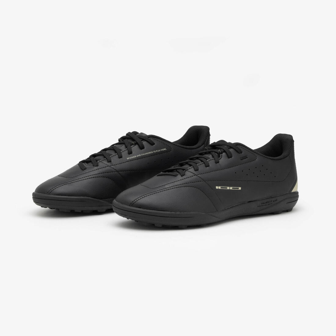 Chaussures de football 100 TURF TF adulte noir