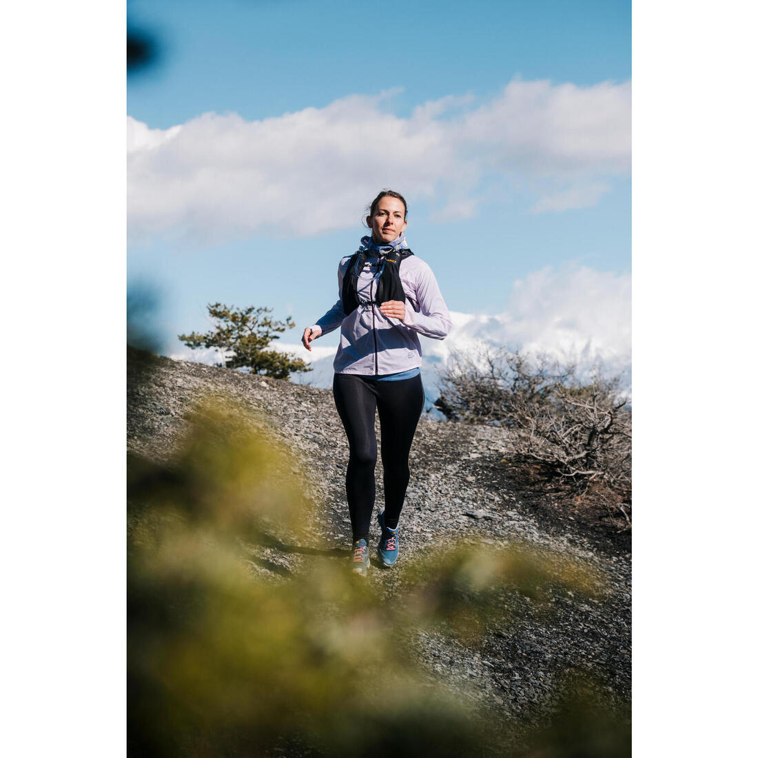 Legging de trail running avec portage Femme - KIPRUN Run 900 Carrying Noir