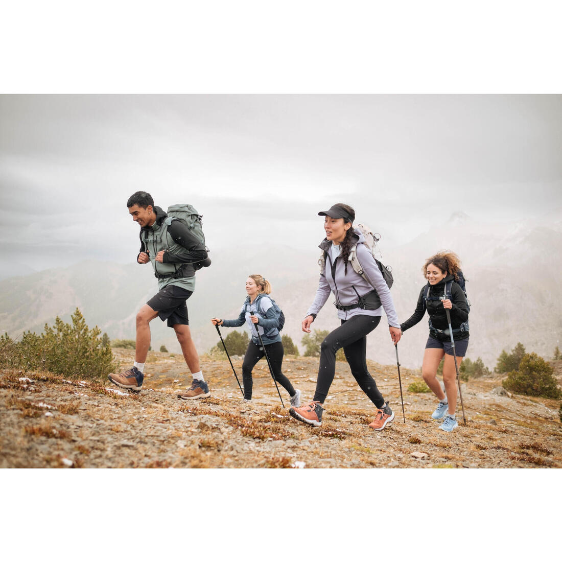Chaussures imperméables de randonnée montagne - mh500 mid - homme