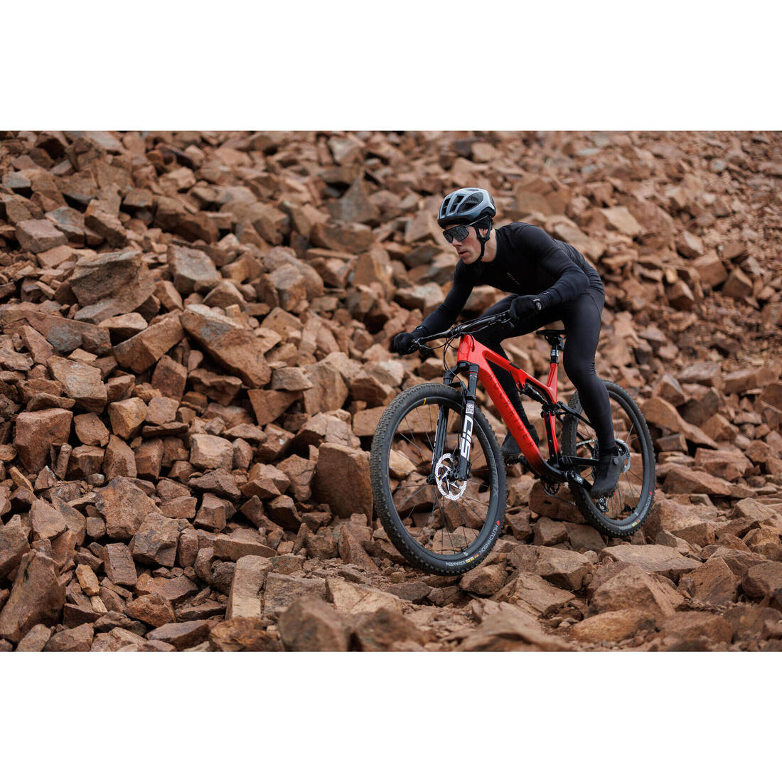 CASQUE VÉLO VTT XC RACE GRIS NOIR