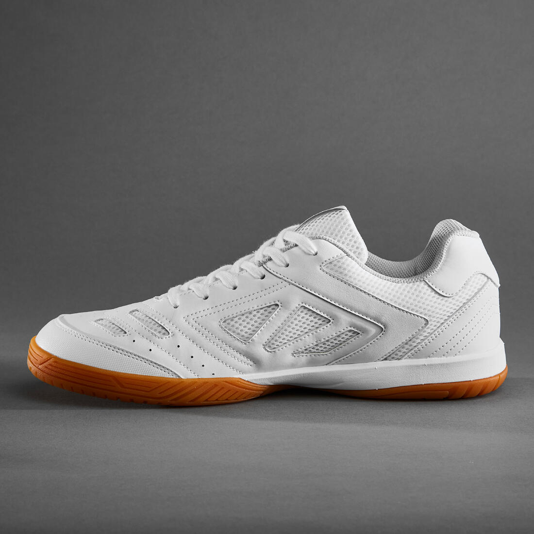 CHAUSSURES DE TENNIS DE TABLE TTS 500 NEW BLANCHES/ARGENT